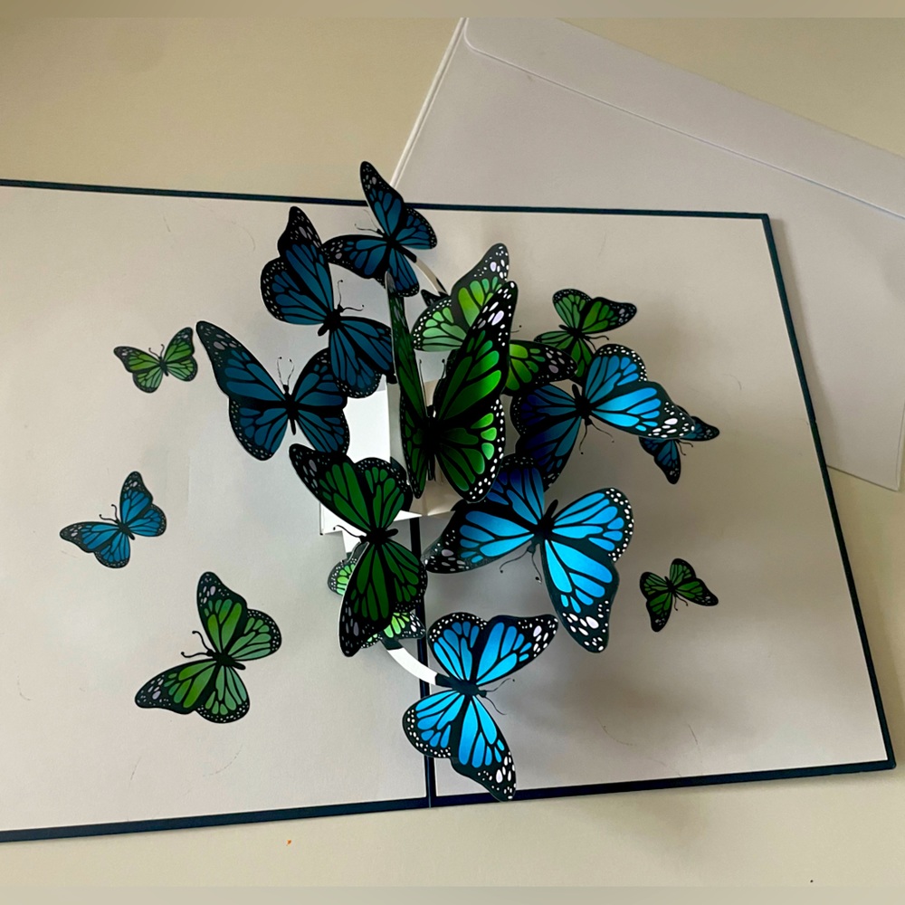 3D Pop Up Butterfly Stationary Card